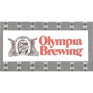 Rare Vintage Olympia Brewing Co. Sign 17x6” Beer Advertising Cardstock Artwork